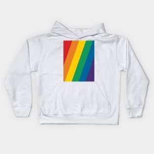 Rainbow Pride Flag (Proud LGBTQ+ Community Pride Flag) Slanted Version Kids Hoodie